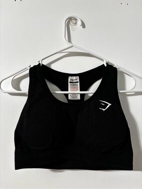 Gymshark Black Seamless Sports Bra XS - LIKE NEW